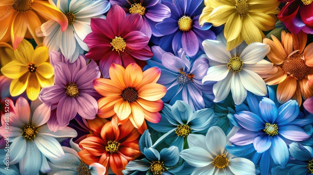 Flower Patterns on Colored Surface Flower Patterns on Colored Surface