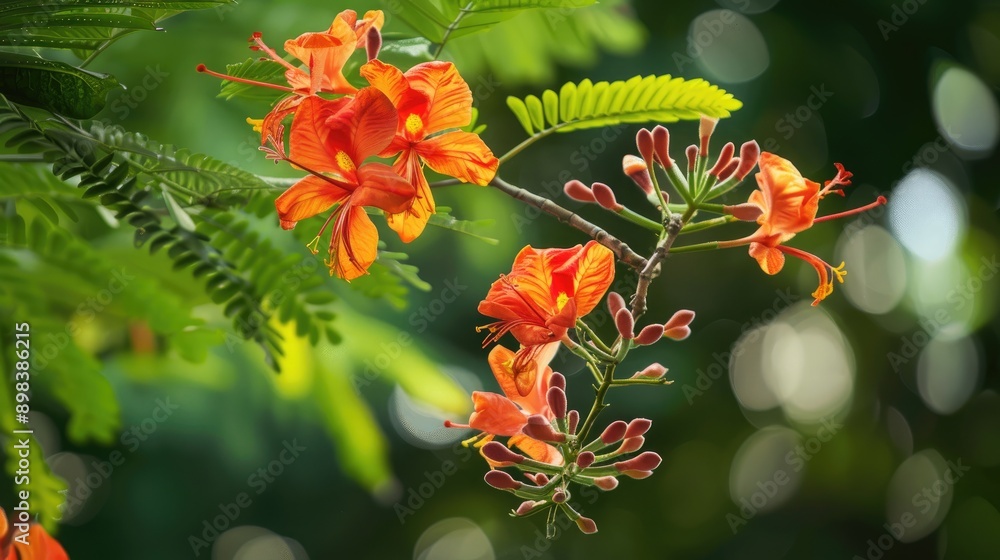 Flowering Plant Delonix regia a Member of Fabaceae Family Flowering Plant Delonix regia a Member of Fabaceae Family