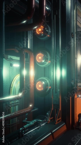 Wallpaper Mural Futuristic interior of Spaceship corridor with light Torontodigital.ca