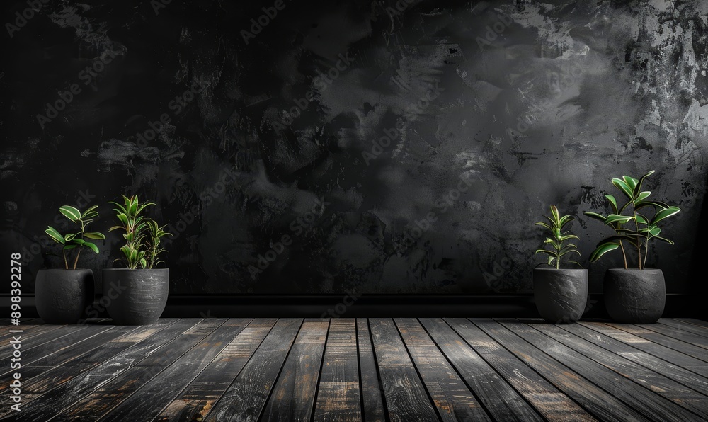 black wall with floor to present product background black wall with floor to present product background