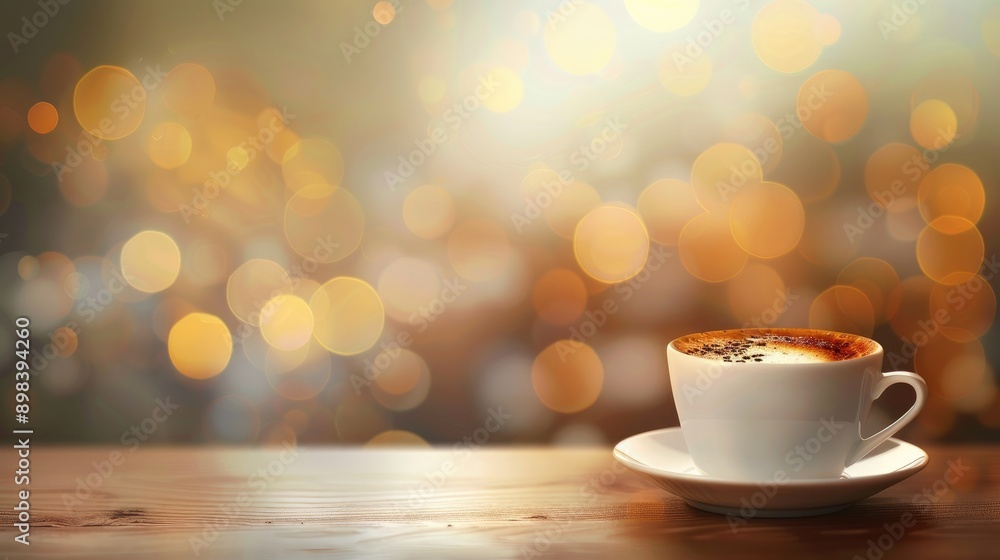 Blurred background with a cup of coffee Blurred background with a cup of coffee