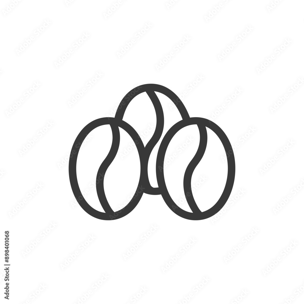 Three Coffee Beans with Swirls Three Coffee Beans with Swirls