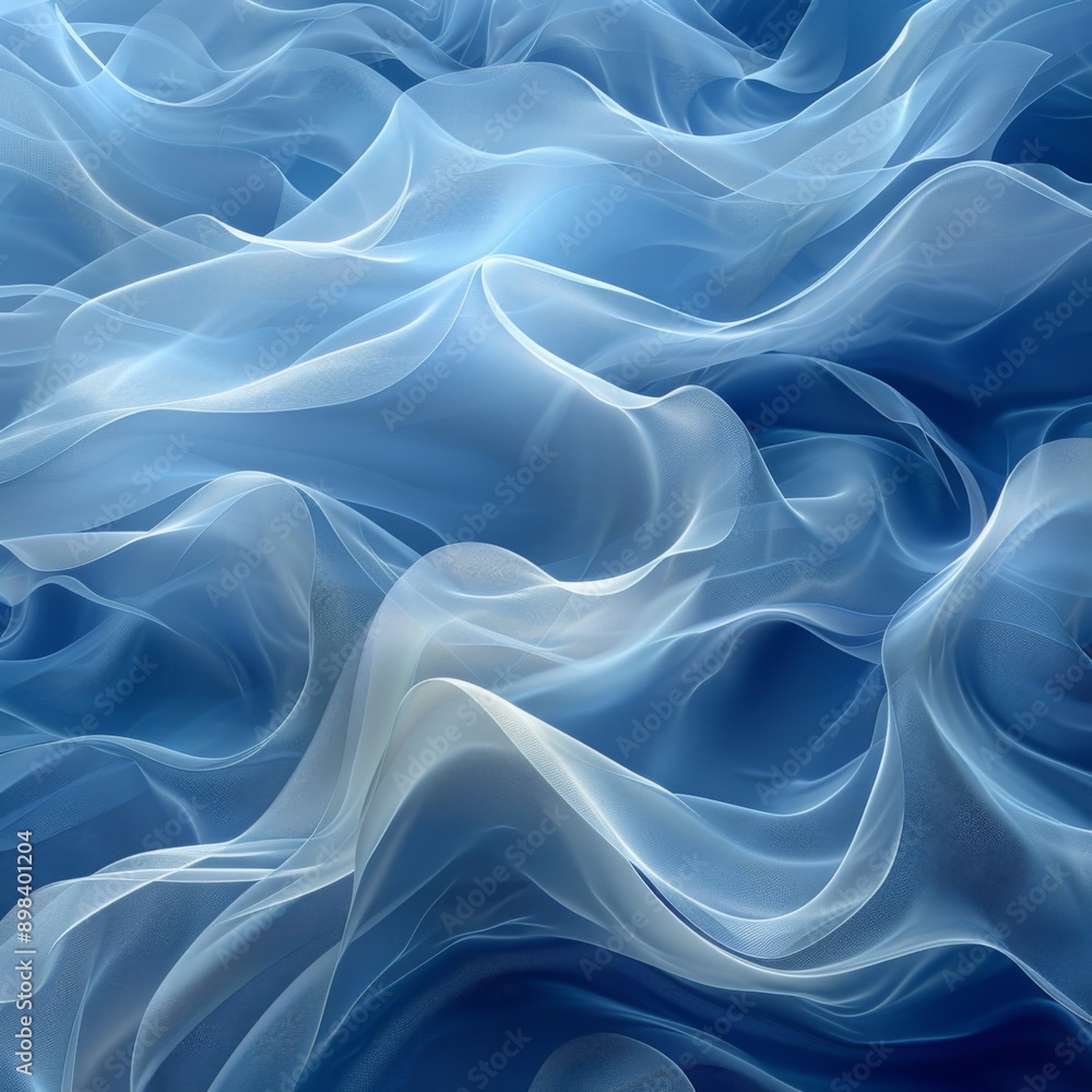 Fototapeta premium Abstract Blue and White Swirling Pattern