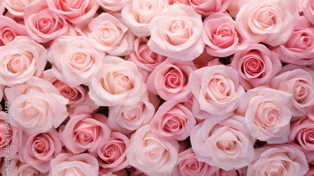 Pink and white roses in a bridal bouquet as a background Pink and white roses in a bridal bouquet as a background
