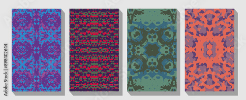 Floral engraving frame set.