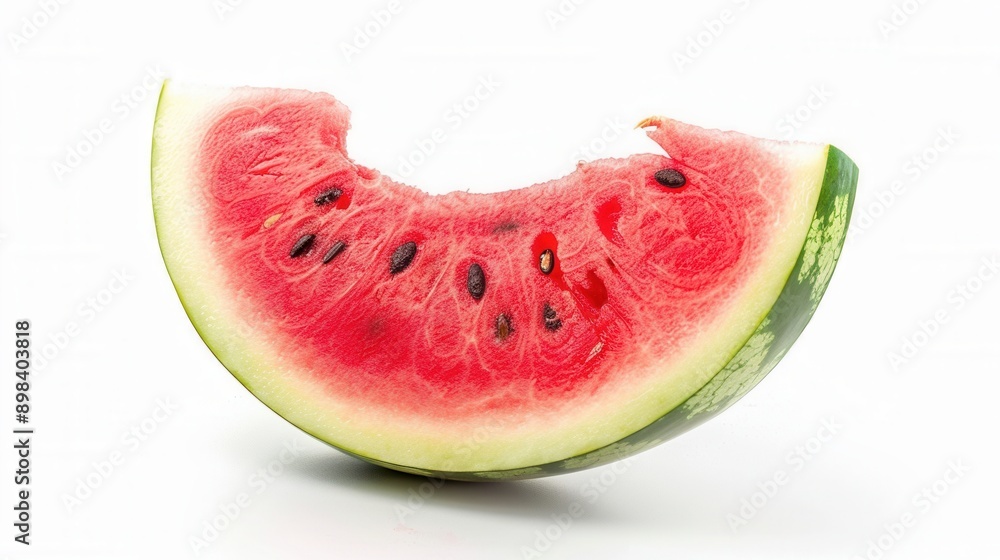 Fresh sweet ripe watermelon slices isolated over white background Fresh sweet ripe watermelon slices isolated over white background