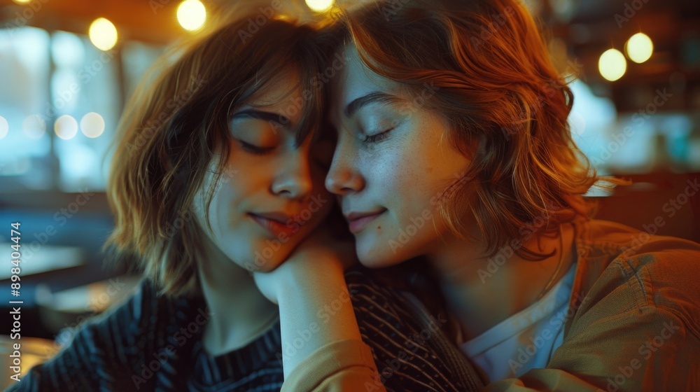 Lying down together, sharing intimate moment. Romantic relationship. Lying down together, sharing intimate moment. Romantic relationship.