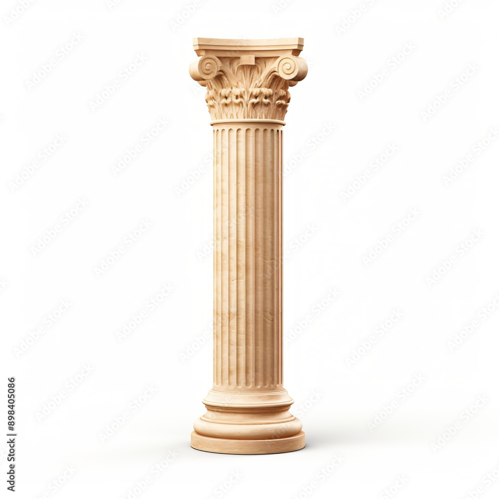 Fototapeta premium antique column isolated on white