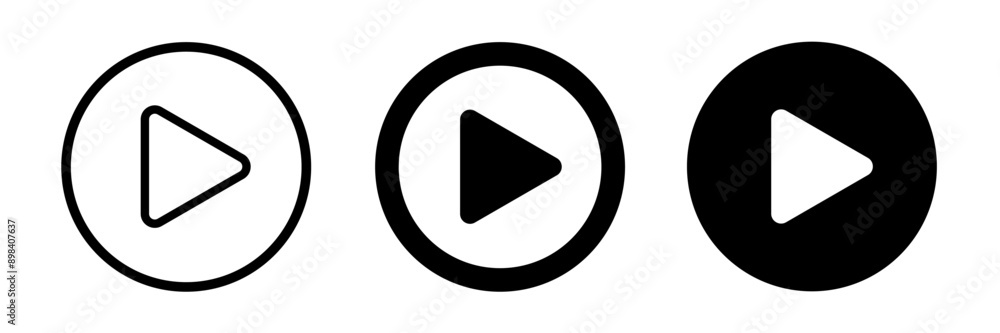 Play Icon Set Play Icon Set