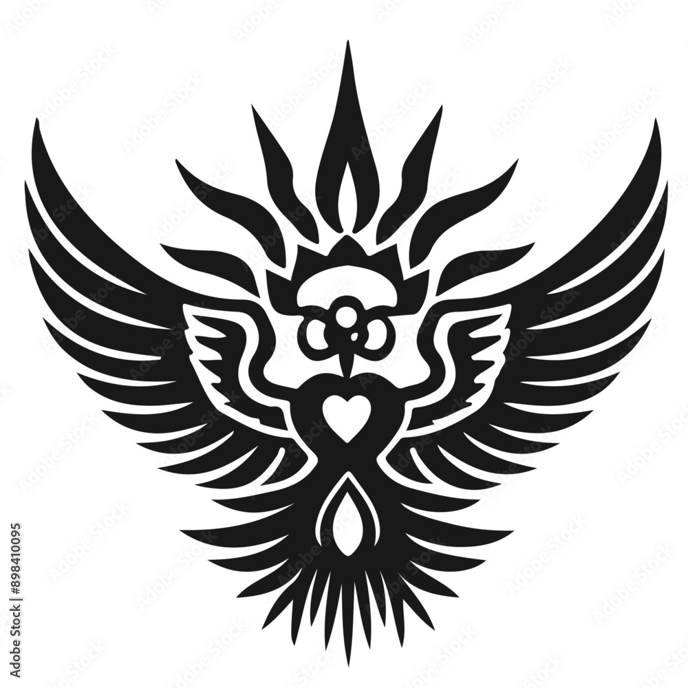 black tattoo design, wing black tattoo design, wing