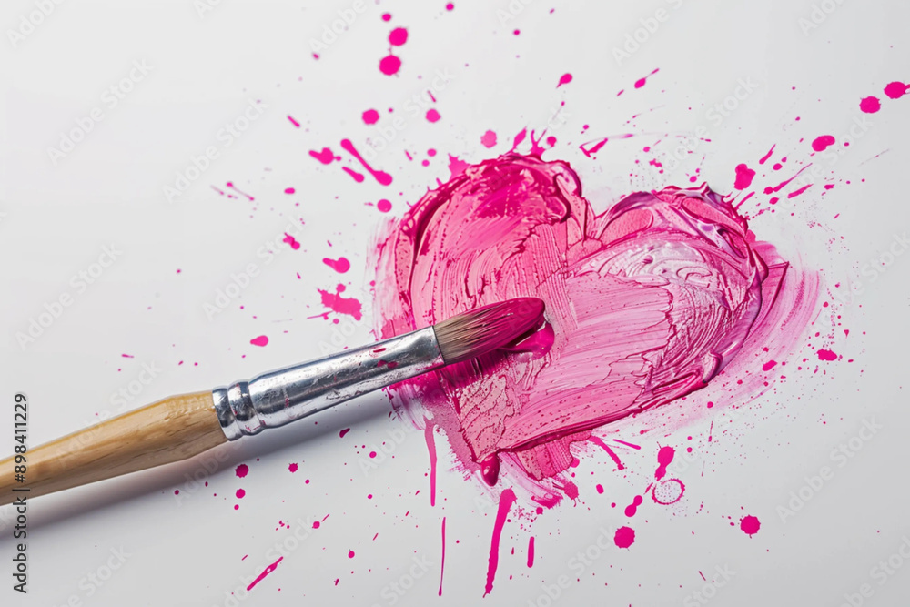 Fototapeta premium Watercolor painted heart