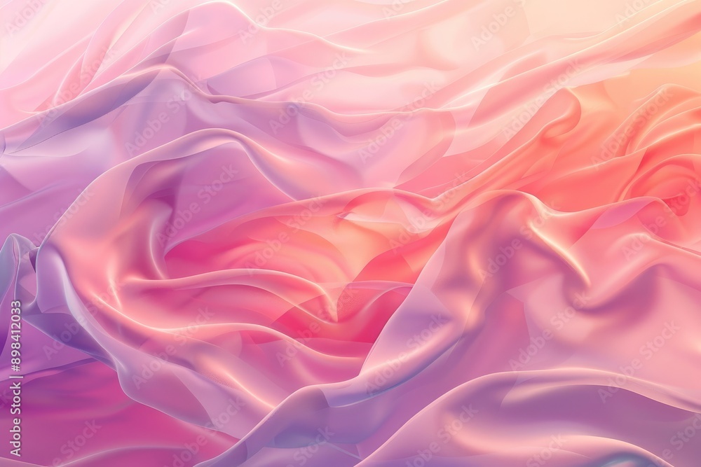 Obraz premium White and orange textile with intricate design, creating a modern look, Soft, glowing gradients blending seamlessly together AI generated