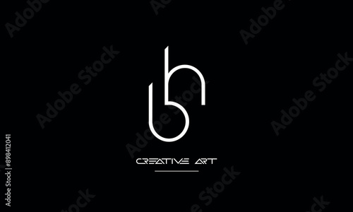 HB, BH, H, B abstract letters logo monogram