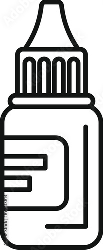 Simple line icon of a medical dropper bottle, often used for various treatments and applications
