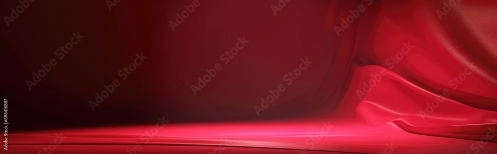 Red abstract background, dark red gradient wall with space for product display presentation Red abstract background, dark red gradient wall with space for product display presentation