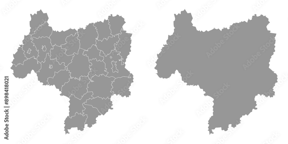 Bryansk Oblast map, administrative division of Russia. Vector illustration. Bryansk Oblast map, administrative division of Russia. Vector illustration.