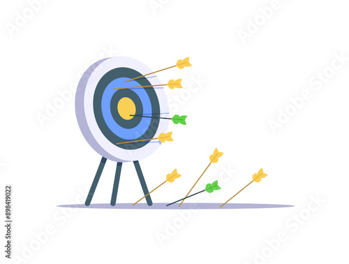 goal concept, idea of marketing business money earnings aim, strategy achievement, success targeting audience modern design image