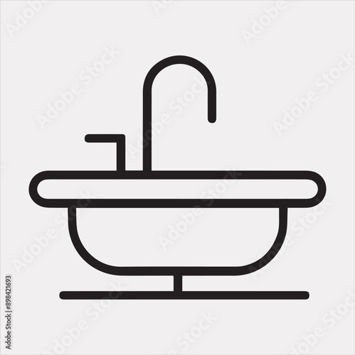sink silhouette vector on a white background