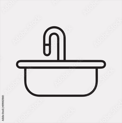 sink silhouette vector on a white background