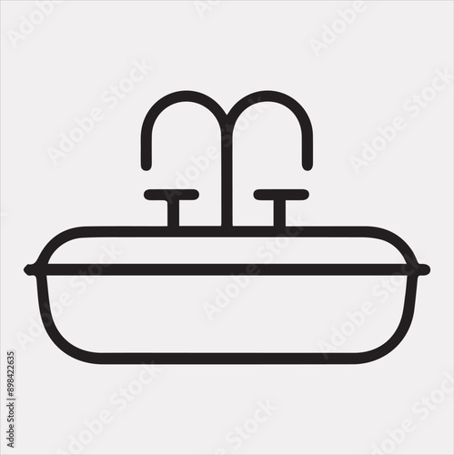sink silhouette vector on a white background