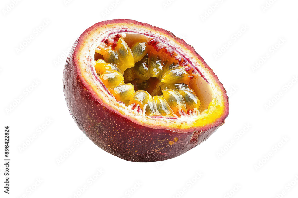 sliced passion fruit isolated white background sliced passion fruit isolated white background