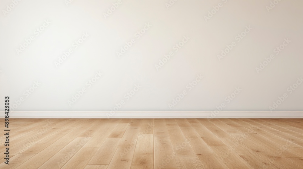 Empty room with wooden floor and white wall. Empty room with wooden floor and white wall.