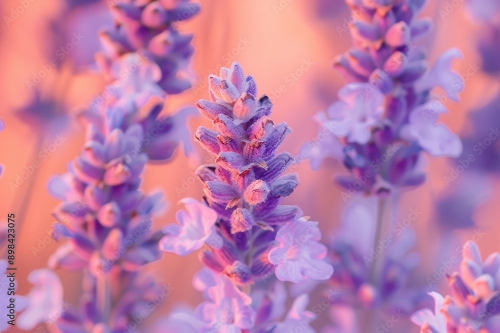 Subdued shades of lavender and peach blending seamlessly, AI generated Subdued shades of lavender and peach blending seamlessly, AI generated