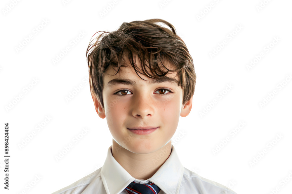 Confident teenager with charming smile isolated on white background Confident teenager with charming smile isolated on white background