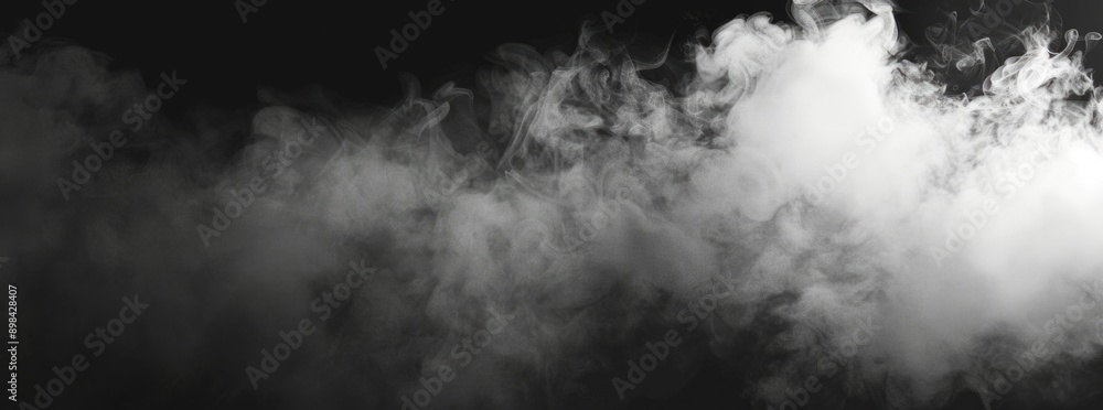 White smoke on a black background White smoke on a black background