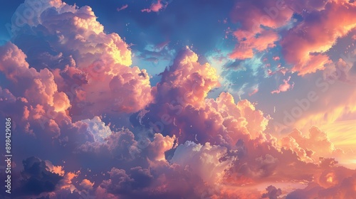 Fototapeta Naklejka Na Ścianę i Meble -  Dramatic clouds in the morning sky