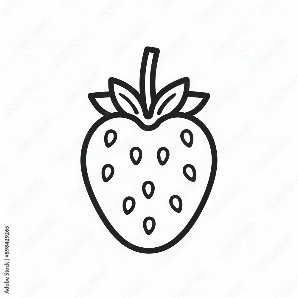Vector icon illustration of strawberry Vector icon illustration of strawberry
