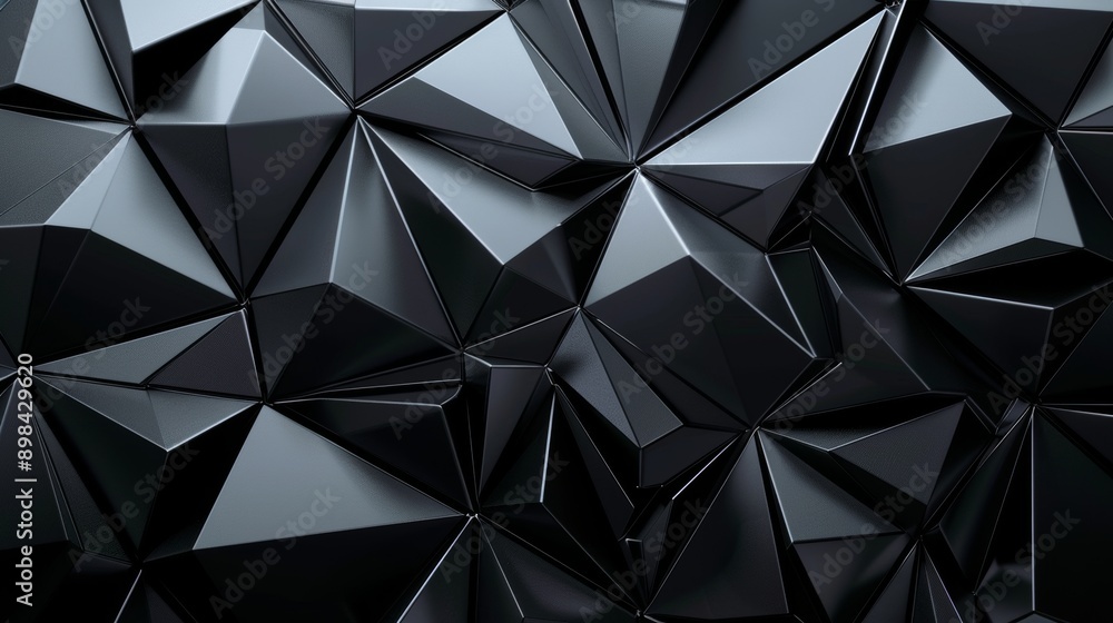 Abstract polygonal black background. Futuristic background with polygonal shapes. Abstract polygonal black background. Futuristic background with polygonal shapes.