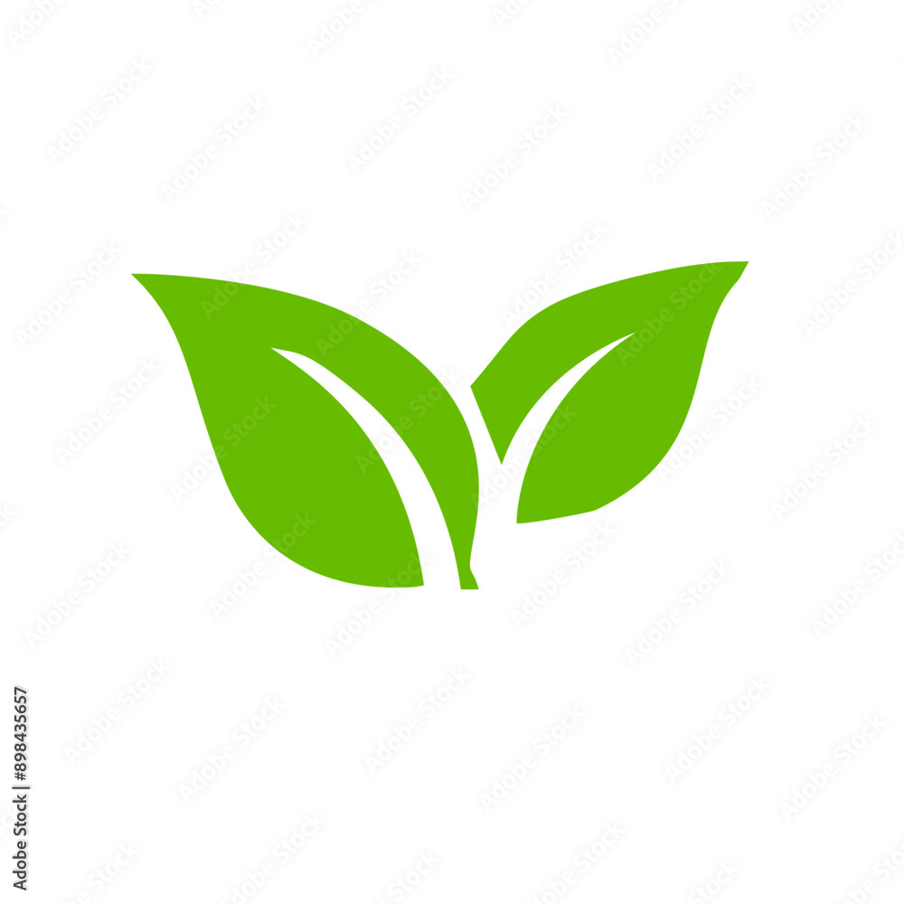 Green leaf icons. Leaves icon. Leaves of trees and plants. Vector illustration. Green leaf icons. Leaves icon. Leaves of trees and plants. Vector illustration.