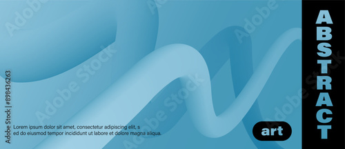 Wavy curly shape with colorful gradient. Modern 3d figure. Vector illustration.