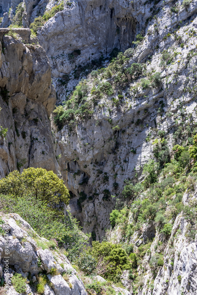 Impressive view of the Galamus gorges in France. Impressive view of the Galamus gorges in France.