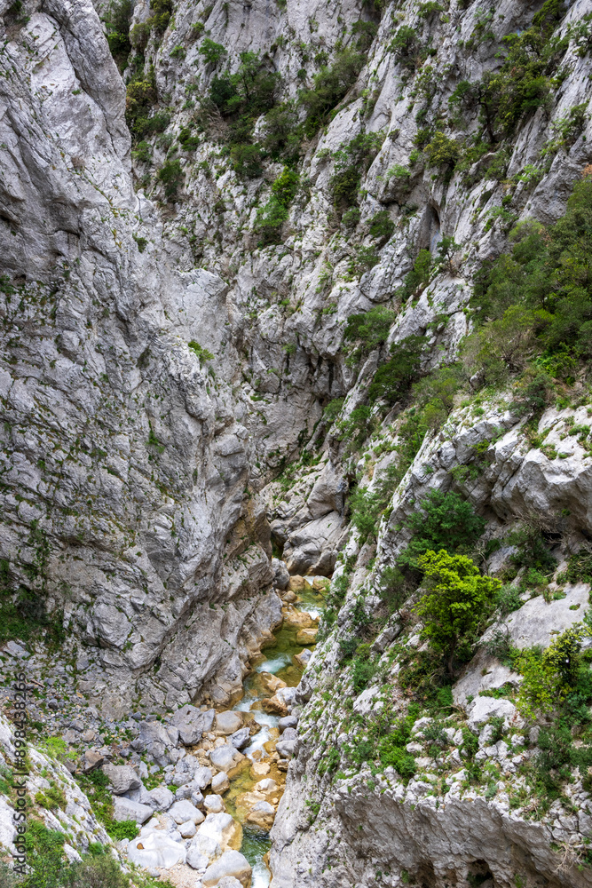 Impressive view of the Galamus gorges in France. Impressive view of the Galamus gorges in France.