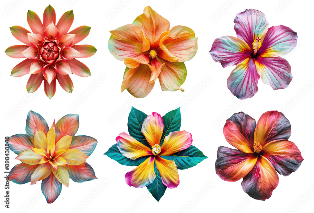 Set of colorfull flowers on isolated background. Set of colorfull flowers on isolated background.