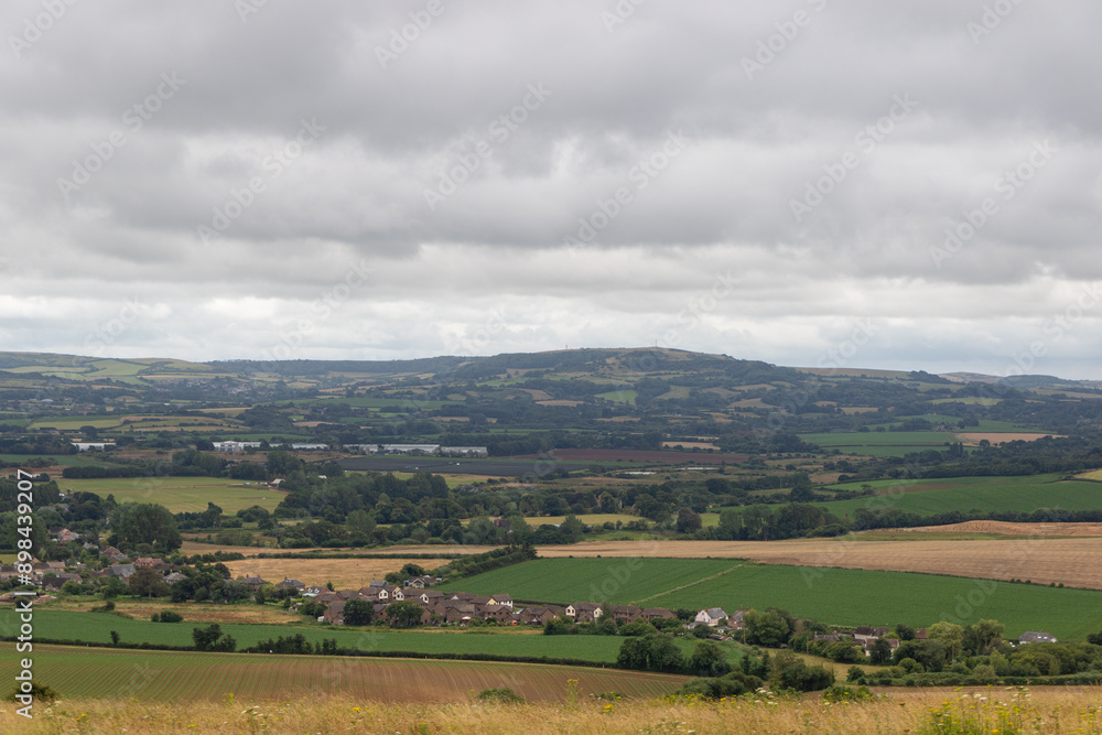 Obraz premium The view from Brading Down on the Isle of Wight