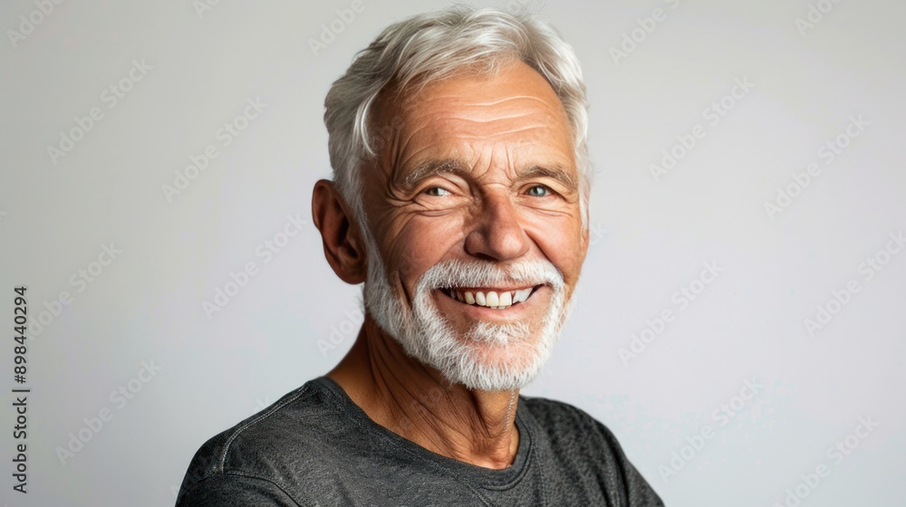handsome old mature man smiling with clean teeth. for a dental ad isolated on white background handsome old mature man smiling with clean teeth. for a dental ad isolated on white background