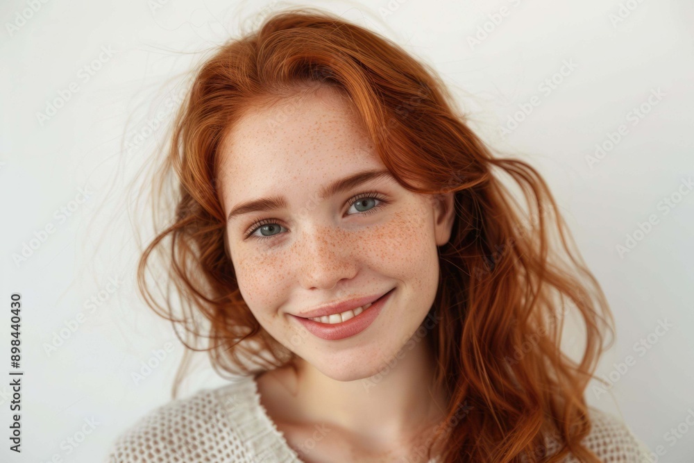 Portrait of young beautiful cute cheerful girl smiling looking at camera over white background. Portrait of young beautiful cute cheerful girl smiling looking at camera over white background.