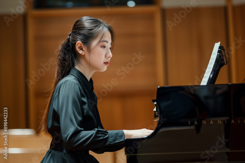 Music conservatory recital with audience