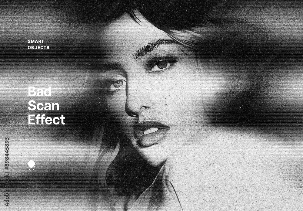 Going Bad Scan Vf Lecture En Ligne Bad Scan Photo Effect Mockup Stock Template | Adobe Stock