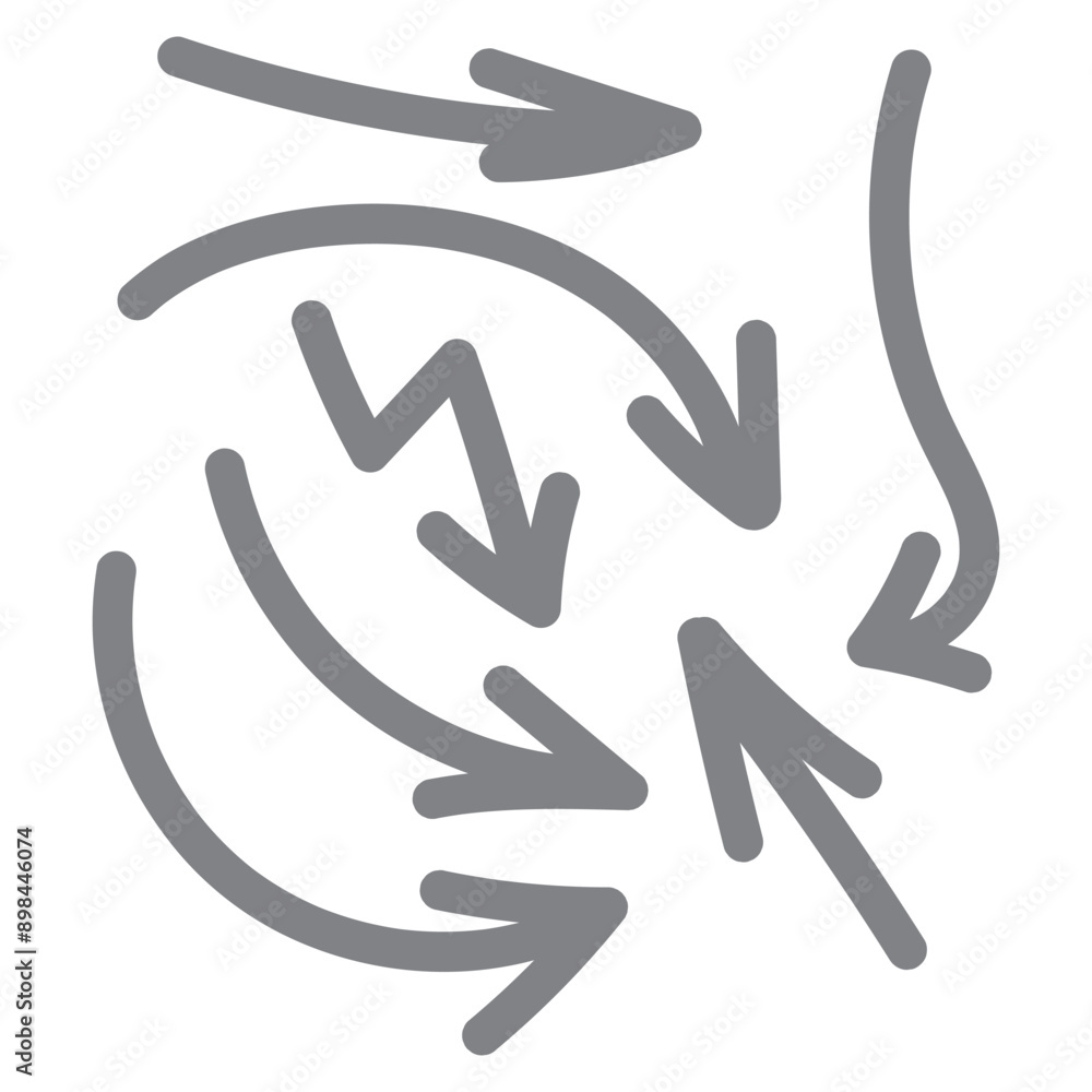 Set of Hand drawn vector arrows doodle on white background.design element vector illustration. Set of Hand drawn vector arrows doodle on white background.design element vector illustration.