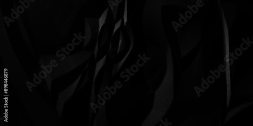 Abstract black crumpled paper background texture pattern overlay. wrinkled high resolution arts craft and Seamless black crumpled paper wrapper backdrop texture.	