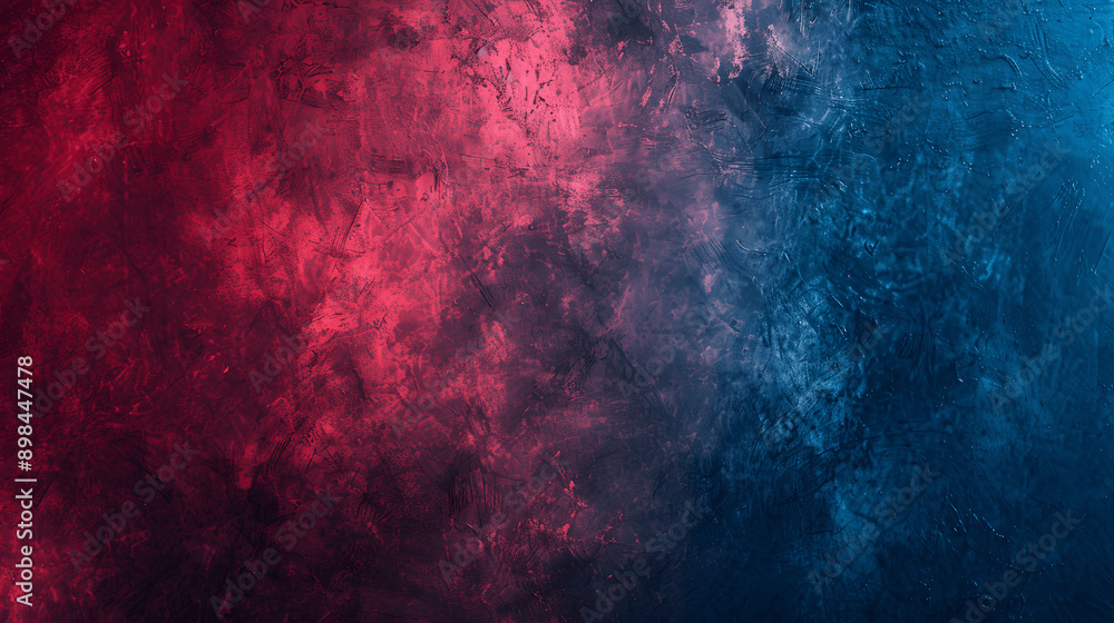 Obraz premium Dark blue red grainy background with vibrant noise texture for gradient abstract retro poster design