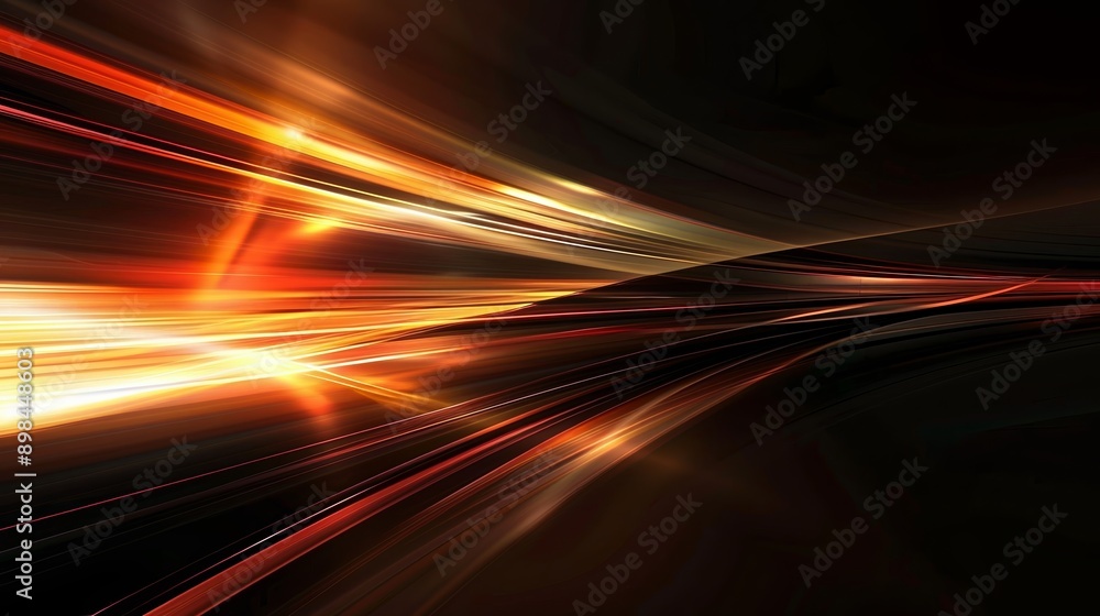 Abstract background with light trails forming a dynamic perspective Abstract background with light trails forming a dynamic perspective