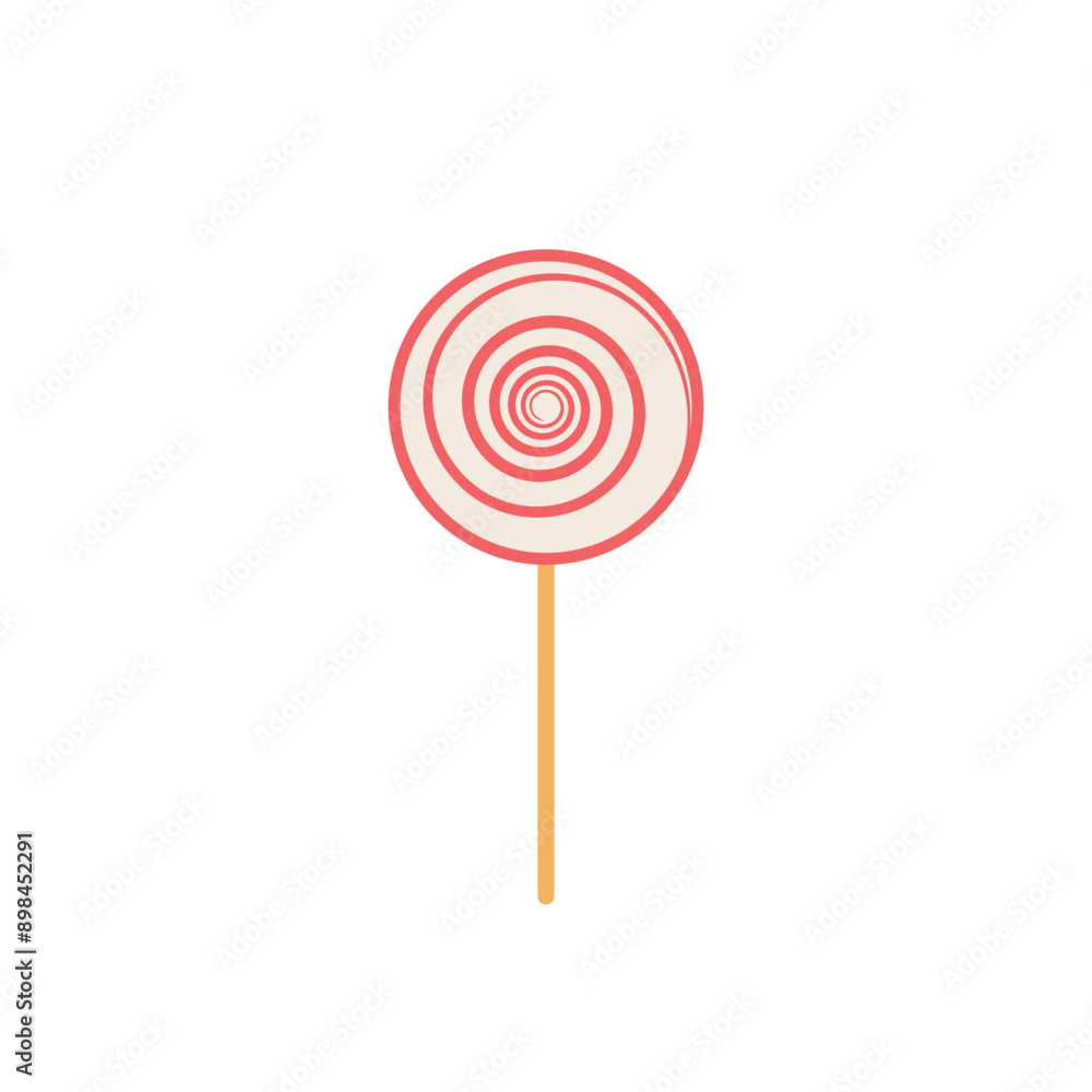 Sweet strawberry spiral Lollipop sucker vector icon, Lolly candy flat and colorful icon for kids Sweet strawberry spiral Lollipop sucker vector icon, Lolly candy flat and colorful icon for kids