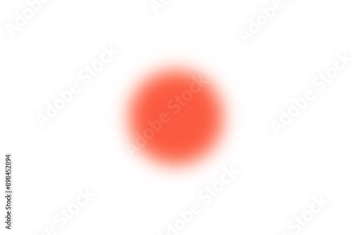 Blurred gradient circle with red holographic dots. Shining transparent PNG ball with abstract design elements