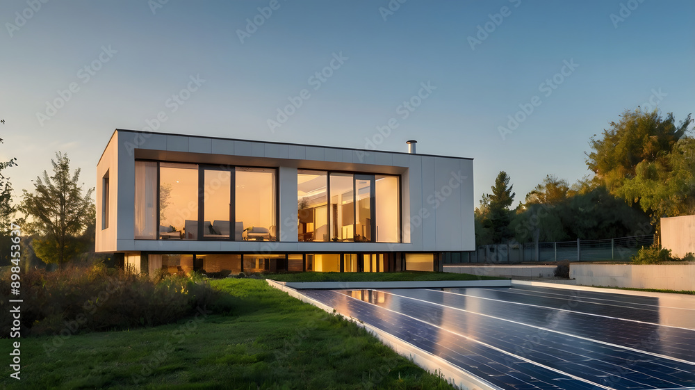 Obraz premium House with solar panels