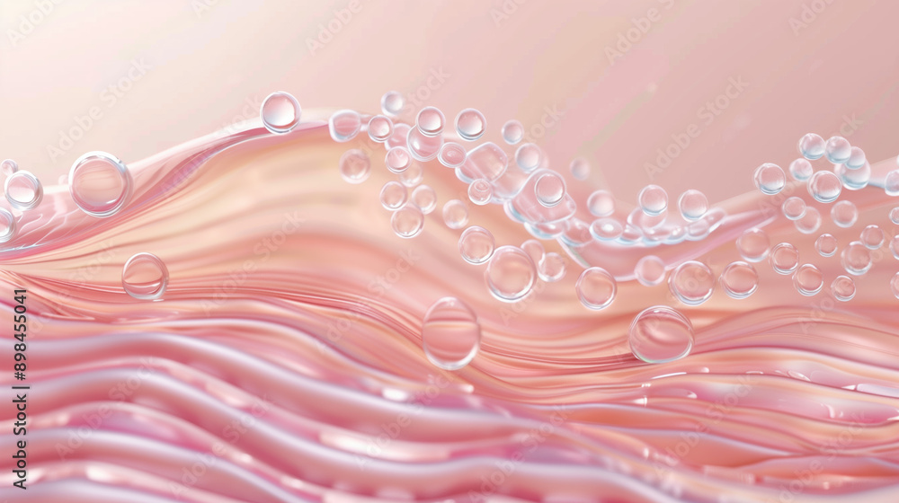 3D Illustration of Anti-Sagging Serum Effect on Skin Cells for Skincare Product Promotion 3D Illustration of Anti-Sagging Serum Effect on Skin Cells for Skincare Product Promotion